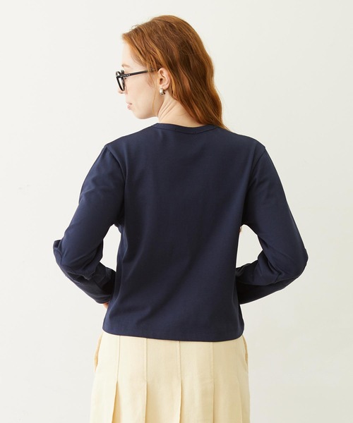 MILKFED.（ミルクフェド）の「FLOWER ELBOW CARDIGAN（カーディガン/ボレロ・レディース・ライトピンク/ブラック/ネイビー/イエロー・ONE SIZE）」の5枚目の写真