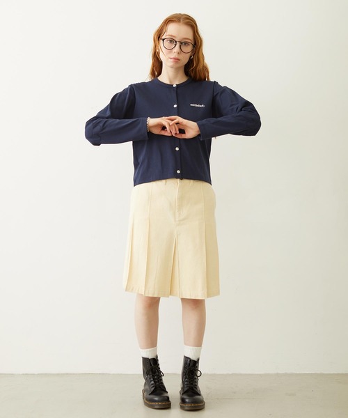 MILKFED.（ミルクフェド）の「FLOWER ELBOW CARDIGAN（カーディガン/ボレロ・レディース・ライトピンク/ブラック/ネイビー/イエロー・ONE SIZE）」の11枚目の写真