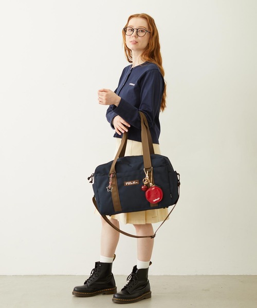 MILKFED.（ミルクフェド）の「FLOWER ELBOW CARDIGAN（カーディガン/ボレロ・レディース・ライトピンク/ブラック/ネイビー/イエロー・ONE SIZE）」の12枚目の写真