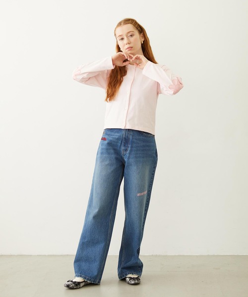 MILKFED.（ミルクフェド）の「FLOWER ELBOW CARDIGAN（カーディガン/ボレロ・レディース・ライトピンク/ブラック/ネイビー/イエロー・ONE SIZE）」の17枚目の写真