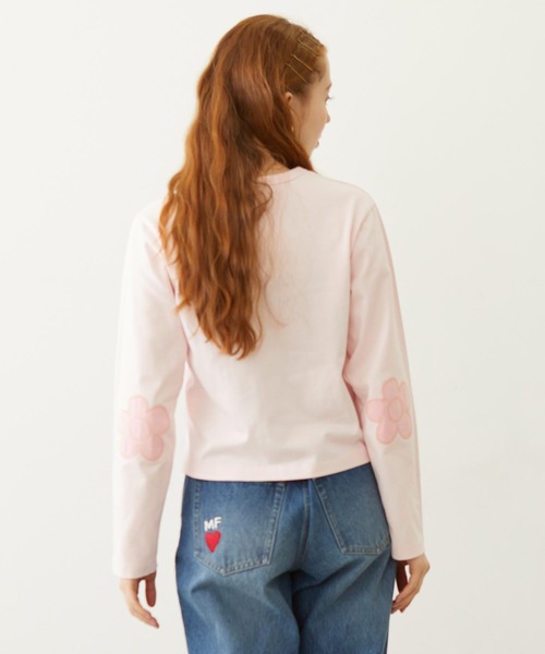 MILKFED.（ミルクフェド）の「FLOWER ELBOW CARDIGAN（カーディガン/ボレロ・レディース・ライトピンク/ブラック/ネイビー/イエロー・ONE SIZE）」の14枚目の写真