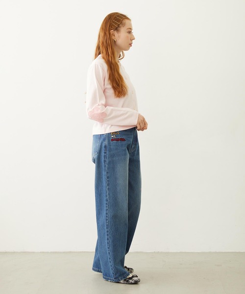 MILKFED.（ミルクフェド）の「FLOWER ELBOW CARDIGAN（カーディガン/ボレロ・レディース・ライトピンク/ブラック/ネイビー/イエロー・ONE SIZE）」の18枚目の写真