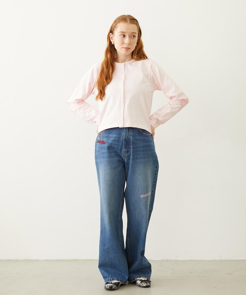 MILKFED.（ミルクフェド）の「FLOWER ELBOW CARDIGAN（カーディガン/ボレロ・レディース・ライトピンク/ブラック/ネイビー/イエロー・ONE SIZE）」の19枚目の写真