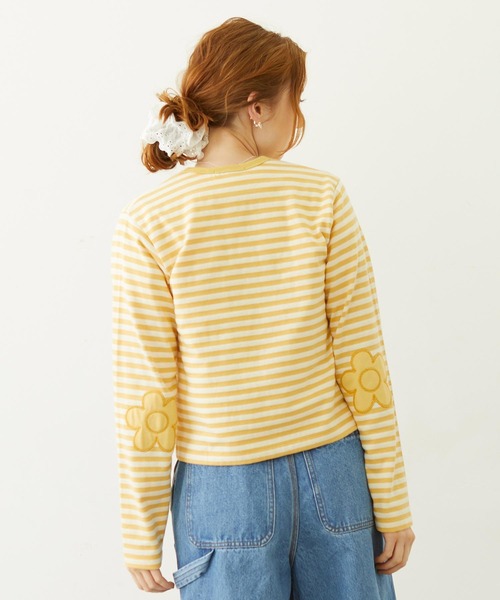 MILKFED.（ミルクフェド）の「FLOWER ELBOW CARDIGAN（カーディガン/ボレロ・レディース・ライトピンク/ブラック/ネイビー/イエロー・ONE SIZE）」の21枚目の写真