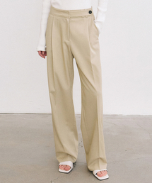 MINIMAL CLASSIC PINTUCK SLACKS_BEIGE
