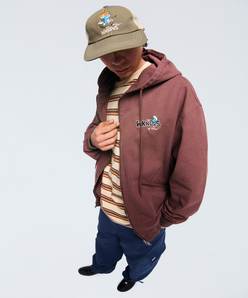 WKNDRS(ウィーキャンドース)の「HOODED CANVAS JACKET (BURGUNDY)(パーカー・レディース・その他・MEDIUM/LARGE/X-LARGE)」の7枚目の写真