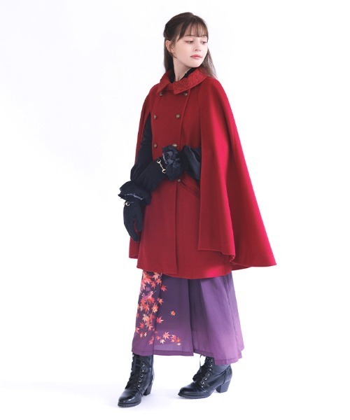 セール】ダブルボタンケープコート（ダッフルコート）｜axes femme