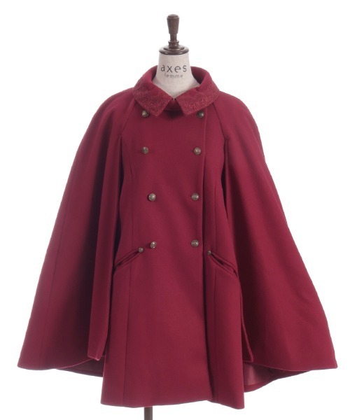 セール】ダブルボタンケープコート（ダッフルコート）｜axes femme