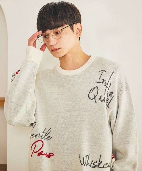 LAKOLE(ラコレ)の「トビガラ刺繍ニットプルオーバー / 607000(ニット/セーター・メンズ・ブラック/オフホワイト/ライトグレー/ボルドー・MEDIUM/LARGE/X-LARGE)」の2枚目の写真