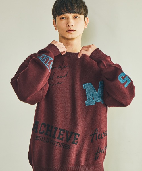 LAKOLE(ラコレ)の「トビガラ刺繍ニットプルオーバー / 607000(ニット/セーター・メンズ・ブラック/オフホワイト/ライトグレー/ボルドー・MEDIUM/LARGE/X-LARGE)」の4枚目の写真