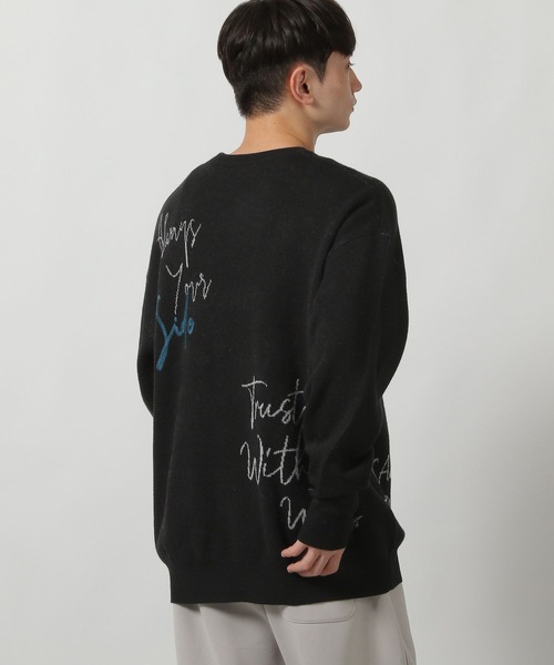 LAKOLE(ラコレ)の「トビガラ刺繍ニットプルオーバー / 607000(ニット/セーター・メンズ・ブラック/オフホワイト/ライトグレー/ボルドー・MEDIUM/LARGE/X-LARGE)」の8枚目の写真
