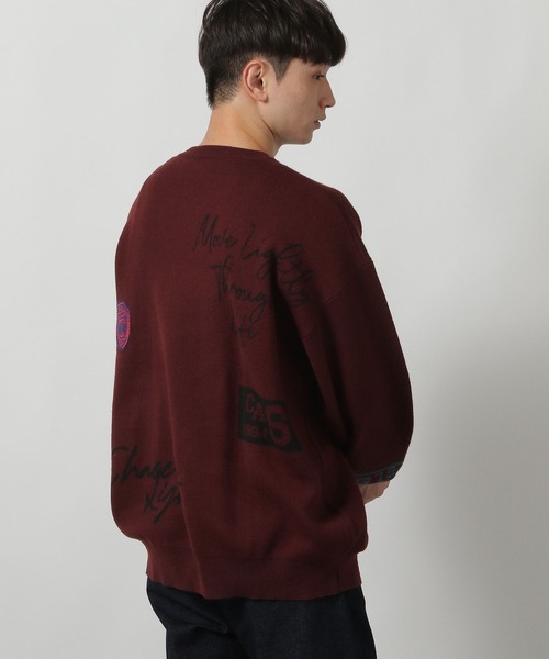 LAKOLE(ラコレ)の「トビガラ刺繍ニットプルオーバー / 607000(ニット/セーター・メンズ・ブラック/オフホワイト/ライトグレー/ボルドー・MEDIUM/LARGE/X-LARGE)」の16枚目の写真