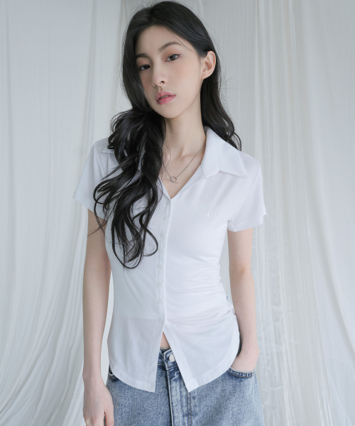 AVANDRESS(アバンドレス )の「Sopy Collar Short-Sleeve GREY(シャツ/ブラウス・レディース・その他・SMALL)」の4枚目の写真