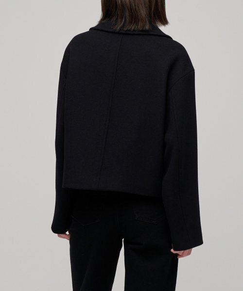 MUSINSA STANDARD WOMAN（ムシンサスタンダードウーマン）の「ウィメンズカシミヤブレンドショートピーコート[ブラック]（チェスターコート・レディース・その他・MEDIUM/LARGE）」の3枚目の写真