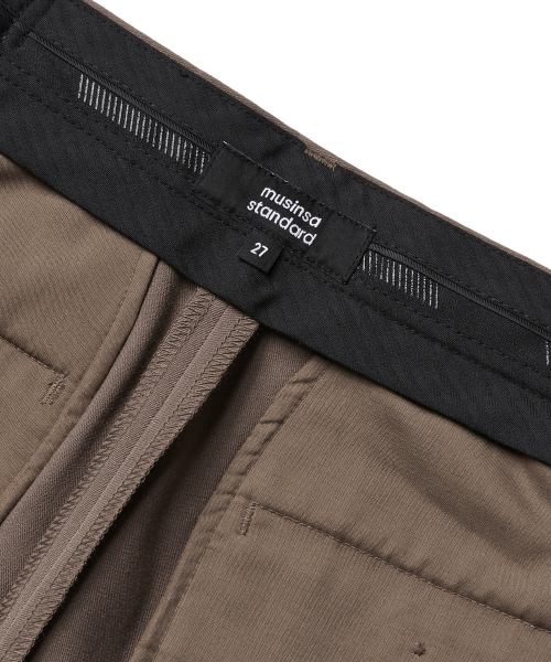 MUSINSA STANDARD WOMAN（ムシンサスタンダードウーマン）の「ウィメンズワイドヒドゥンバンディングスラックス[ライトブラウン]（スラックス・レディース・その他・34/32/30/31/24/25/26/27/28/29）」の4枚目の写真