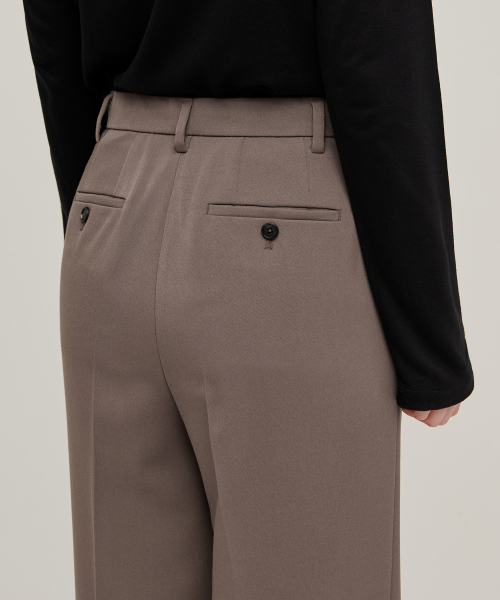 MUSINSA STANDARD WOMAN（ムシンサスタンダードウーマン）の「ウィメンズワイドヒドゥンバンディングスラックス[ライトブラウン]（スラックス・レディース・その他・34/32/30/31/24/25/26/27/28/29）」の6枚目の写真