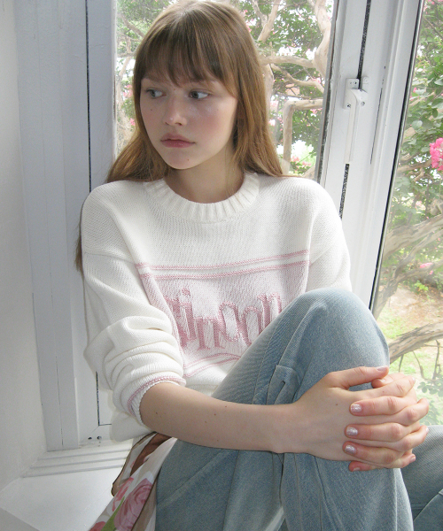 Sinoon Reverse Pullover Knit (Ivory)（ニット/セーター）｜SINOON