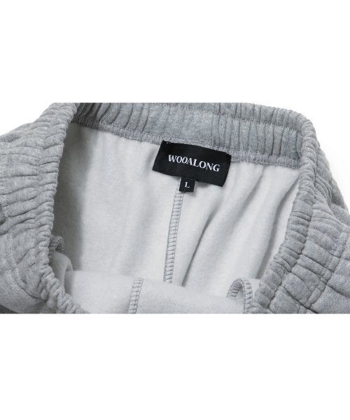 WOOALONG(ウアロン)の「(起毛)Signature relax wide pants - GREY(スウェットパンツ・レディース・ライトグレー・LARGE/MEDIUM/SMALL)」の5枚目の写真