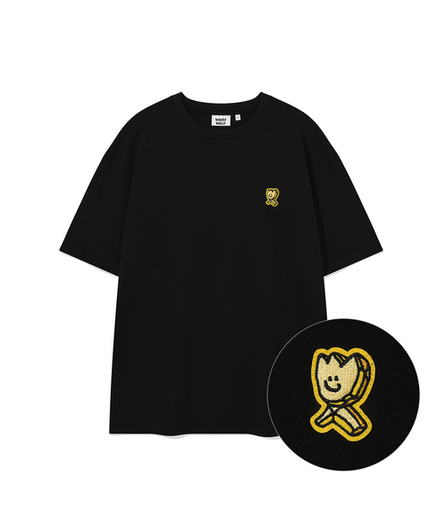 Wacky WiLLy(ワッキーウィリー)の「グラフィックキキワッペン半袖Tシャツ(3色)(Tシャツ/カットソー・レディース・ホワイト/ブラック/ライトカーキ・SMALL/MEDIUM/LARGE/X-LARGE/X-SMALL)」の2枚目の写真