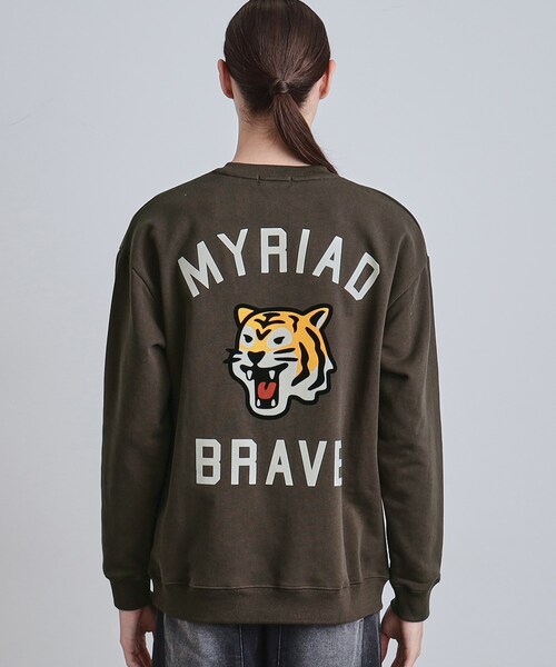 tk.TAKEO KIKUCHI（ティーケータケオキクチ）の「とらフロッキースウェット（スウェット・メンズ・ブラウン系その他/ライトグレー/ブラック・04/03/02）」の15枚目の写真