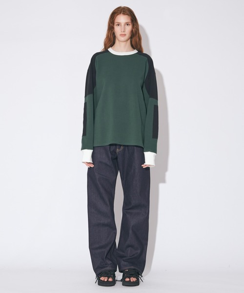 beautiful people（ビューティフルピープル）の「ELS surf cotton     relax racing top（スウェット・レディース・グリーン・42/40）」の3枚目の写真