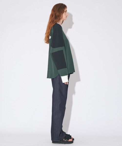 beautiful people（ビューティフルピープル）の「ELS surf cotton     relax racing top（スウェット・レディース・グリーン・42/40）」の4枚目の写真
