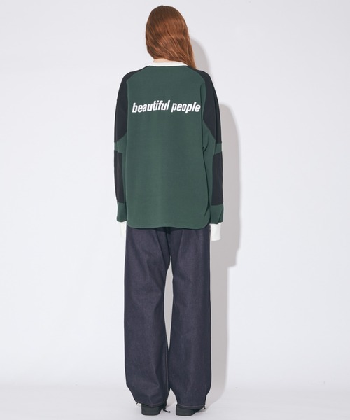 beautiful people（ビューティフルピープル）の「ELS surf cotton     relax racing top（スウェット・レディース・グリーン・42/40）」の5枚目の写真