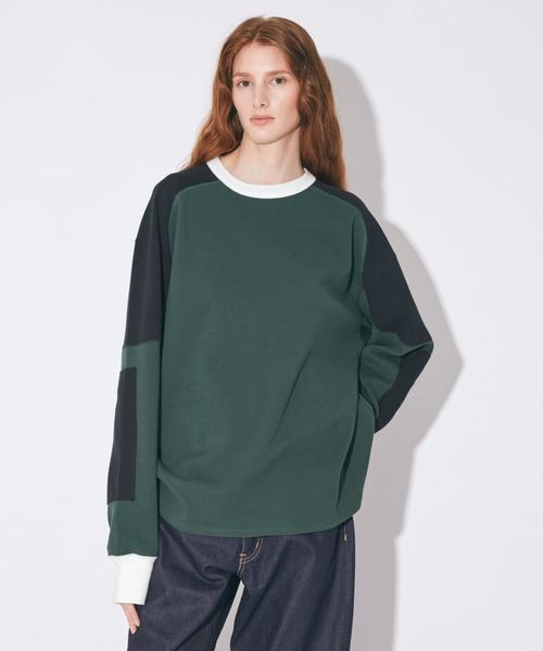 beautiful people（ビューティフルピープル）の「ELS surf cotton     relax racing top（スウェット・レディース・グリーン・42/40）」の7枚目の写真