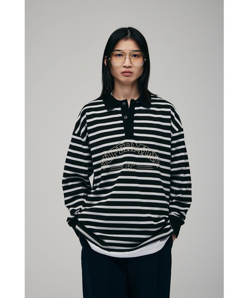 FELICITY(フェリシティ)の「Border Polo Shirt(ポロシャツ・レディース・ブラック/ブルー・2)」の3枚目の写真