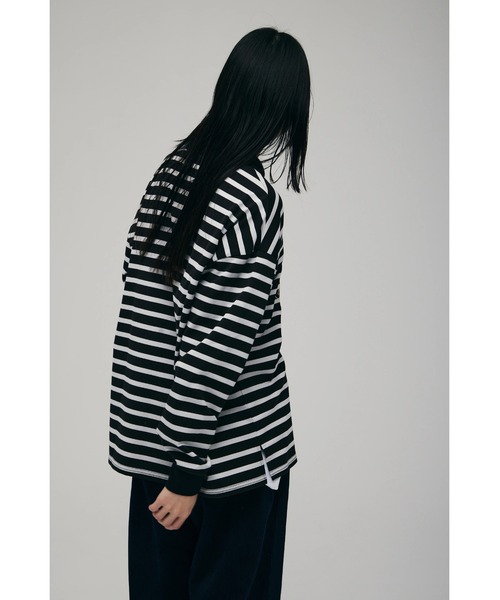 FELICITY(フェリシティ)の「Border Polo Shirt(ポロシャツ・レディース・ブラック/ブルー・2)」の5枚目の写真