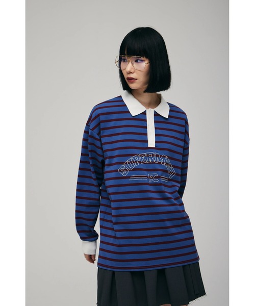 FELICITY(フェリシティ)の「Border Polo Shirt(ポロシャツ・レディース・ブラック/ブルー・2)」の8枚目の写真