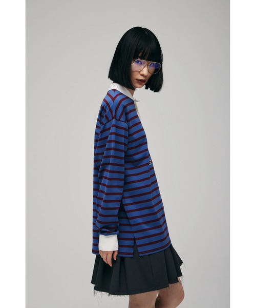 FELICITY(フェリシティ)の「Border Polo Shirt(ポロシャツ・レディース・ブラック/ブルー・2)」の9枚目の写真