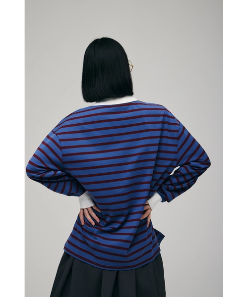 FELICITY(フェリシティ)の「Border Polo Shirt(ポロシャツ・レディース・ブラック/ブルー・2)」の10枚目の写真