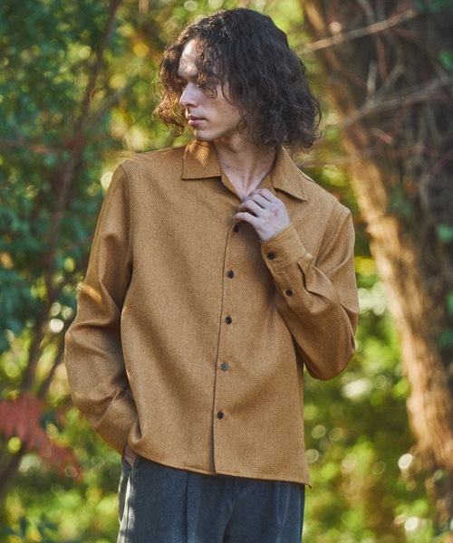 CASPER JOHN（キャスパージョン）の「Imitation butcher linen shirts/イミテーションブッチャーリネンシャツ（シャツ/ブラウス・メンズ・マスタード/ネイビー/ベージュ/チャコールグレー・SMALL/X-SMALL/LARGE/MEDIUM）」の11枚目の写真