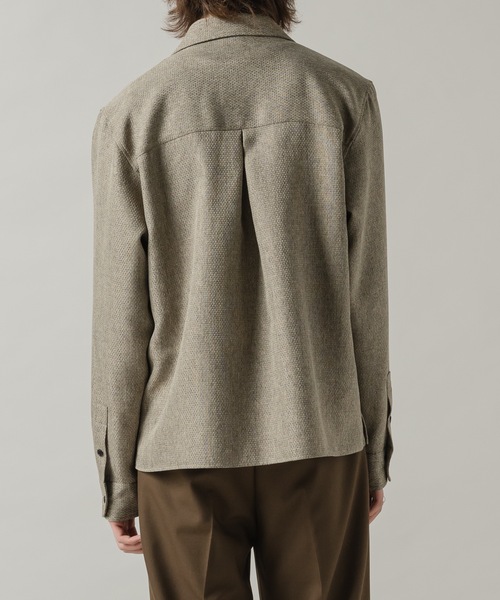 CASPER JOHN（キャスパージョン）の「Imitation butcher linen shirts/イミテーションブッチャーリネンシャツ（シャツ/ブラウス・メンズ・マスタード/ネイビー/ベージュ/チャコールグレー・SMALL/X-SMALL/LARGE/MEDIUM）」の20枚目の写真