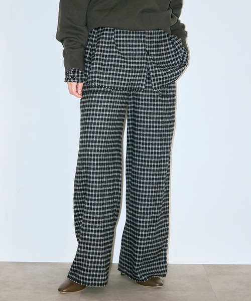 CITYSHOP（シティーショップ）の「CHECK パンツ（その他パンツ・レディース・ベージュ/ブラック・38/36）」の3枚目の写真