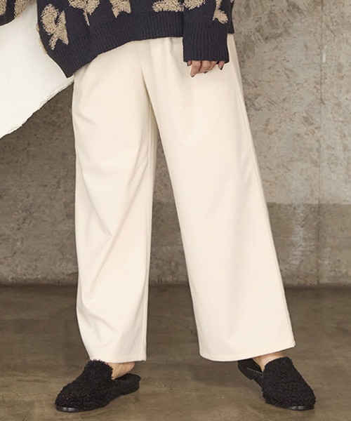 studio CLIP（スタディオクリップ）の「ツイードライクストレートパンツ[プチ・プラスサイズあり]（その他パンツ・レディース・ブラウン/グレー/アイボリー/ブラック・X-LARGE/SMALL/MEDIUM/XX-LARGE/XXX-LARGE/LARGE/PF）」の4枚目の写真