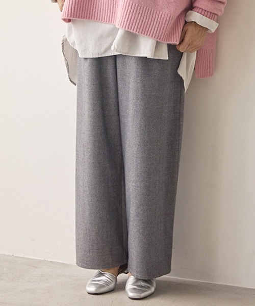 studio CLIP（スタディオクリップ）の「ツイードライクストレートパンツ[プチ・プラスサイズあり]（その他パンツ・レディース・ブラウン/グレー/アイボリー/ブラック・X-LARGE/SMALL/MEDIUM/XX-LARGE/XXX-LARGE/LARGE/PF）」の5枚目の写真