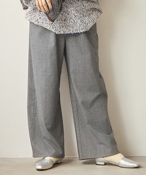 studio CLIP（スタディオクリップ）の「ツイードライクストレートパンツ[プチ・プラスサイズあり]（その他パンツ・レディース・ブラウン/グレー/アイボリー/ブラック・X-LARGE/SMALL/MEDIUM/XX-LARGE/XXX-LARGE/LARGE/PF）」の6枚目の写真