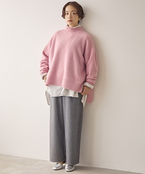 studio CLIP（スタディオクリップ）の「ツイードライクストレートパンツ[プチ・プラスサイズあり]（その他パンツ・レディース・ブラウン/グレー/アイボリー/ブラック・X-LARGE/SMALL/MEDIUM/XX-LARGE/XXX-LARGE/LARGE/PF）」の7枚目の写真