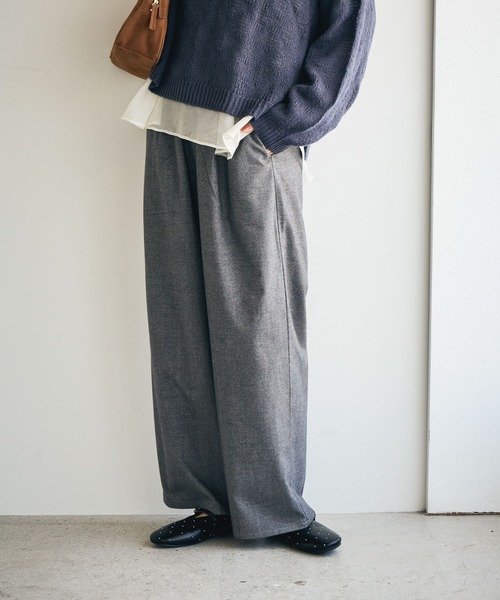 studio CLIP（スタディオクリップ）の「ツイードライクストレートパンツ[プチ・プラスサイズあり]（その他パンツ・レディース・ブラウン/グレー/アイボリー/ブラック・X-LARGE/SMALL/MEDIUM/XX-LARGE/XXX-LARGE/LARGE/PF）」の10枚目の写真