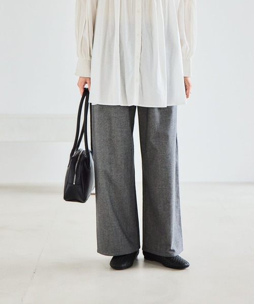 studio CLIP（スタディオクリップ）の「ツイードライクストレートパンツ[プチ・プラスサイズあり]（その他パンツ・レディース・ブラウン/グレー/アイボリー/ブラック・X-LARGE/SMALL/MEDIUM/XX-LARGE/XXX-LARGE/LARGE/PF）」の14枚目の写真
