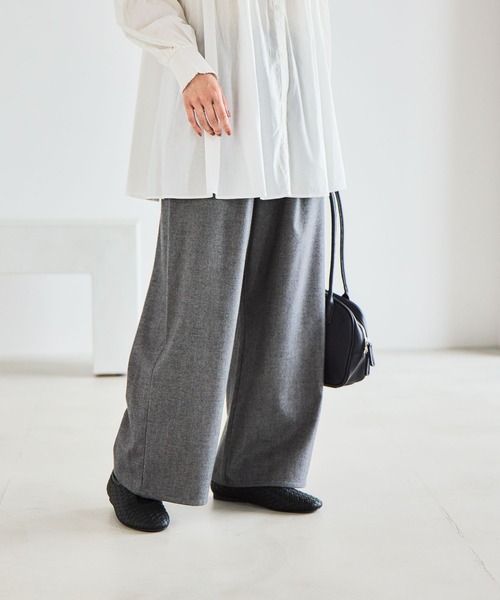 ツイードライクストレートパンツ[プチ・プラスサイズあり]（その他