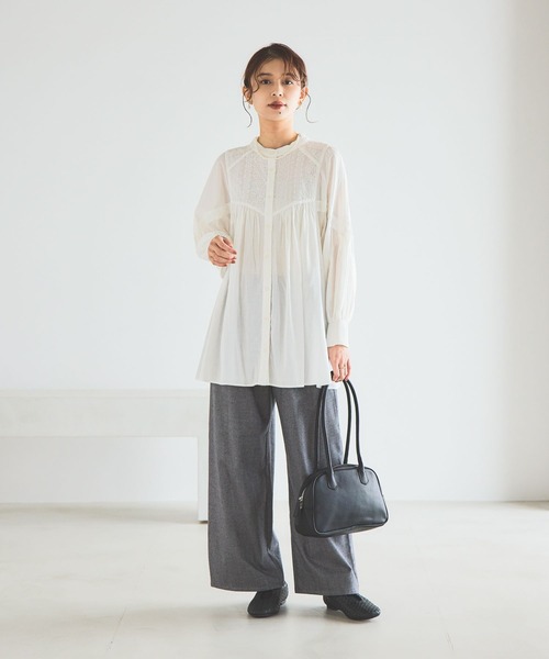 studio CLIP（スタディオクリップ）の「ツイードライクストレートパンツ[プチ・プラスサイズあり]（その他パンツ・レディース・ブラウン/グレー/アイボリー/ブラック・X-LARGE/SMALL/MEDIUM/XX-LARGE/XXX-LARGE/LARGE/PF）」の16枚目の写真