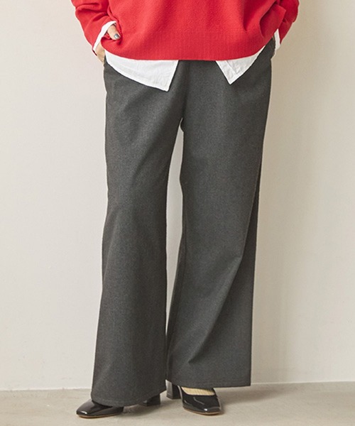 ツイードライクストレートパンツ[プチ・プラスサイズあり]（その他
