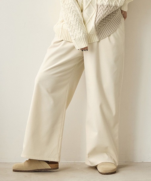 ツイードライクストレートパンツ[プチ・プラスサイズあり]（その他