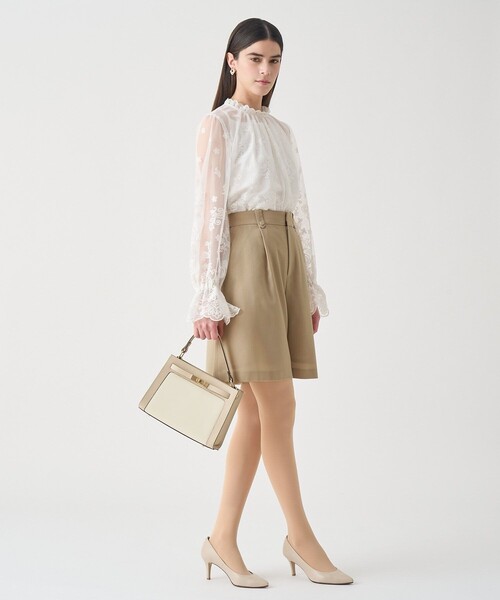 ANAYI（アナイ）の「【Eternal Line 2026】ウールジョーゼットキュロットパンツ（その他パンツ・レディース・ベージュ/ネイビー・36/38）」の19枚目の写真