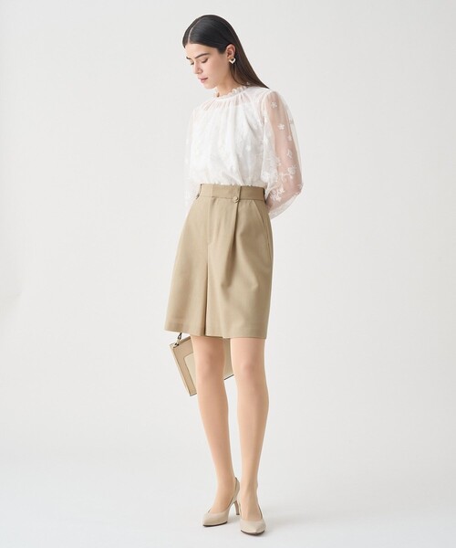 ANAYI（アナイ）の「【Eternal Line 2026】ウールジョーゼットキュロットパンツ（その他パンツ・レディース・ベージュ/ネイビー・36/38）」の20枚目の写真