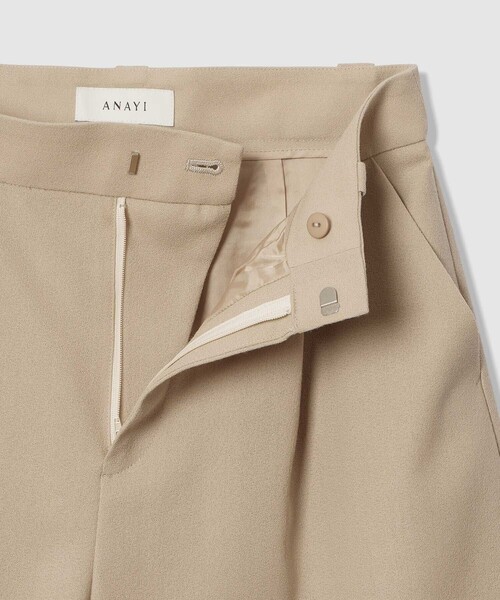 ANAYI（アナイ）の「【Eternal Line 2026】ウールジョーゼットキュロットパンツ（その他パンツ・レディース・ベージュ/ネイビー・36/38）」の8枚目の写真