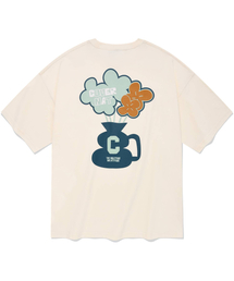 フラワーベースTシャツアイボリー